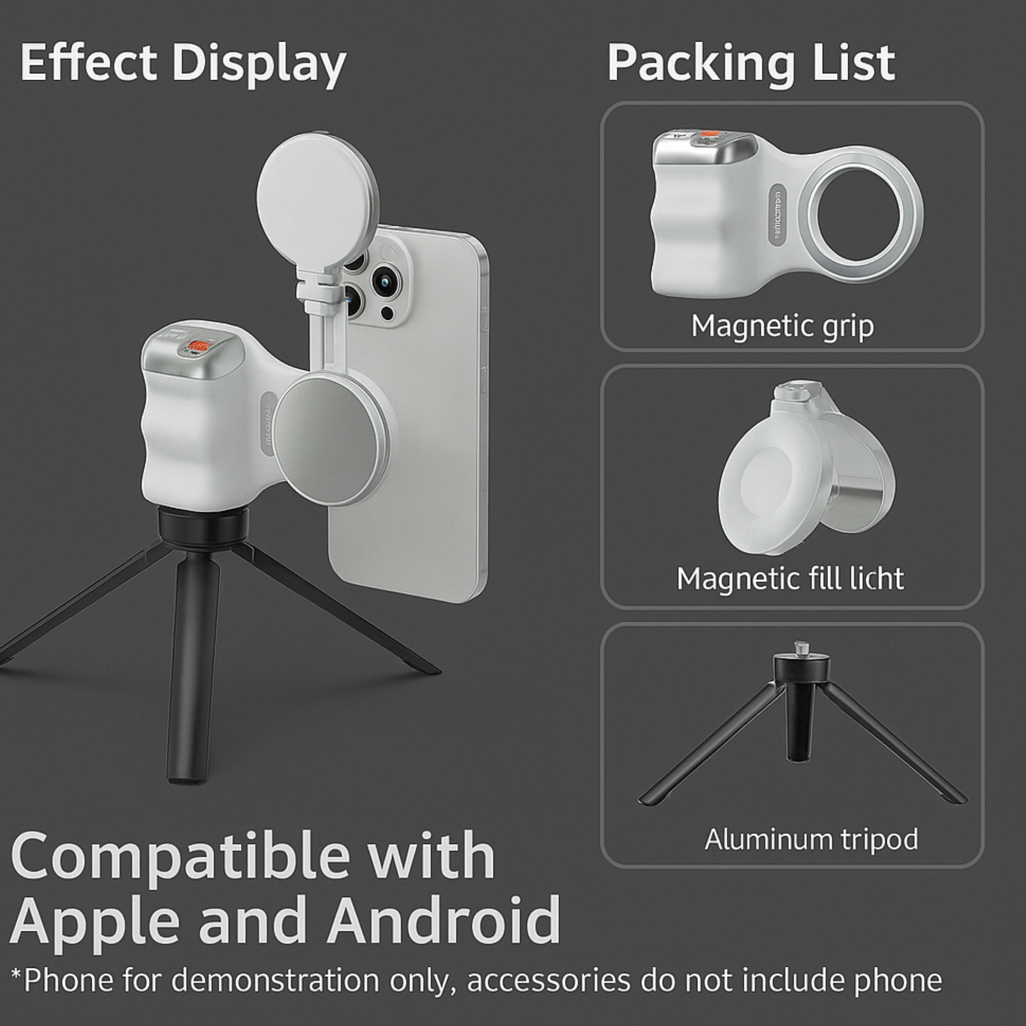 FunShot™ Magnetic Camera Grip – Steady Shots & Wireless Control