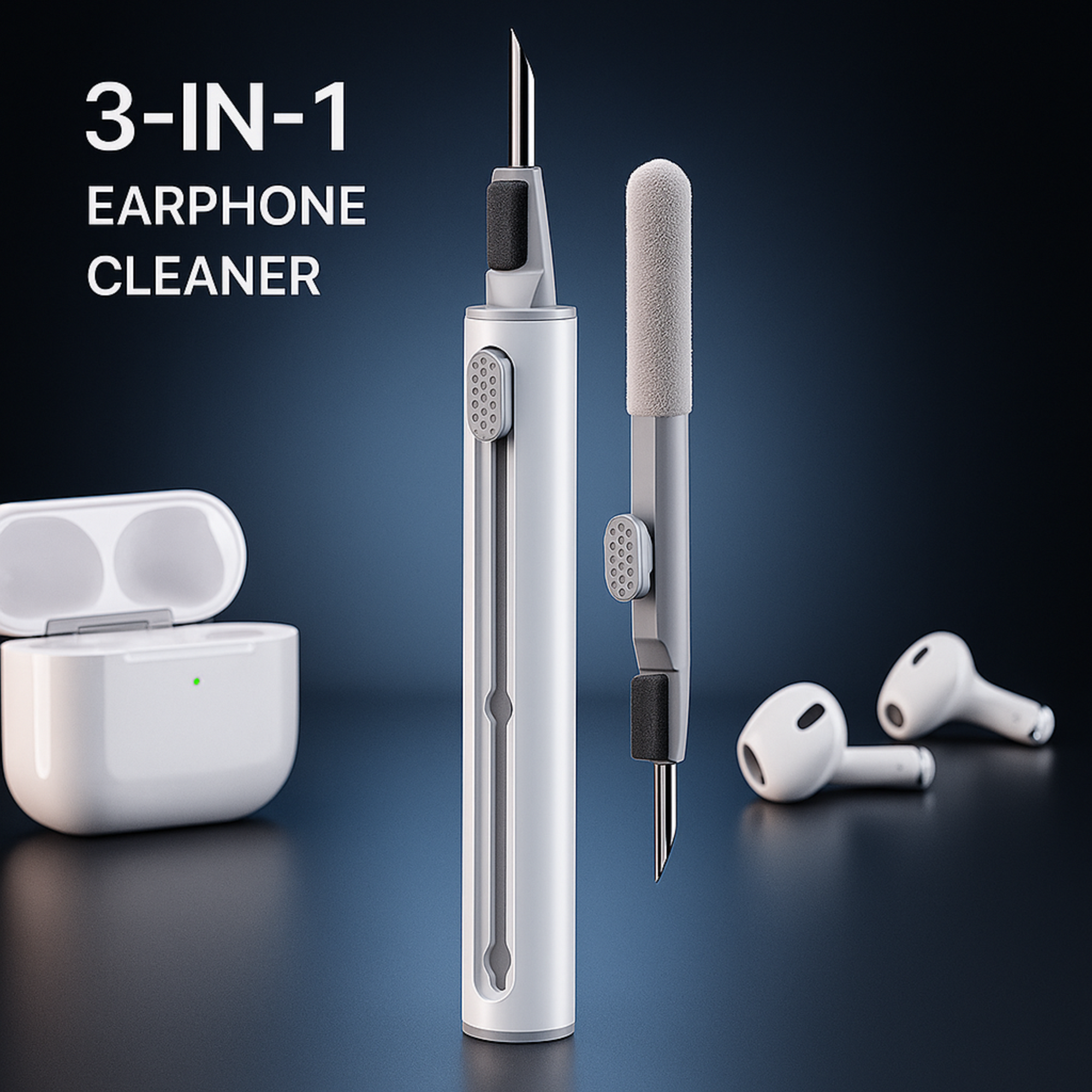 3-in-1 Earphone & AirPods Cleaner Pen – Safe & Portable