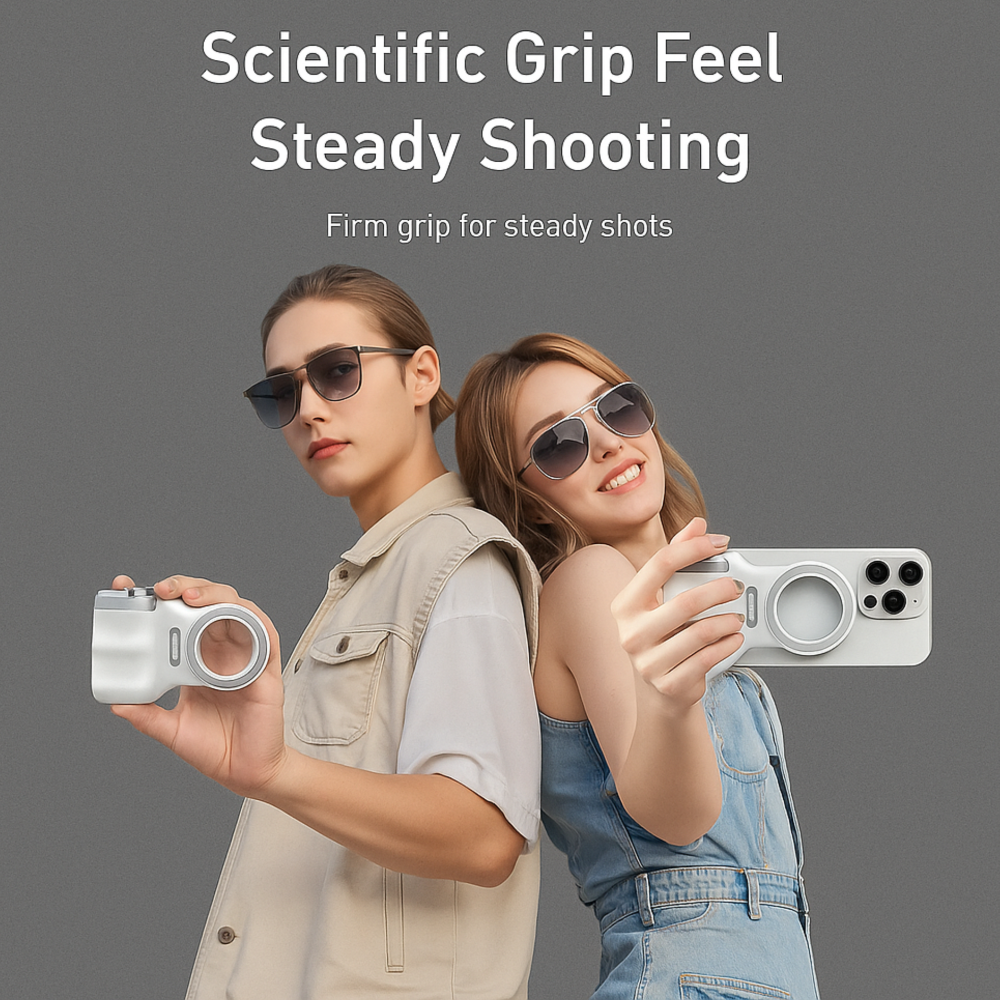 FunShot™ Magnetic Camera Grip – Steady Shots & Wireless Control