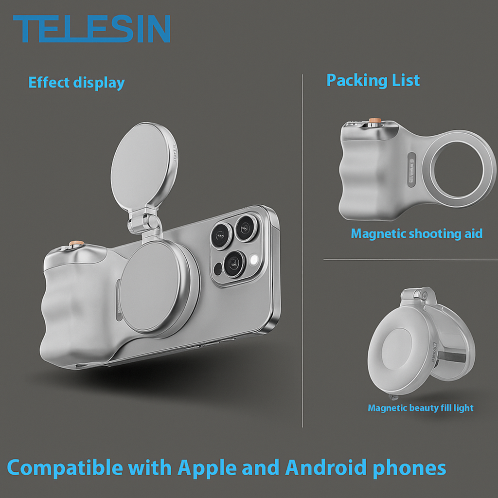 FunShot™ Magnetic Camera Grip – Steady Shots & Wireless Control